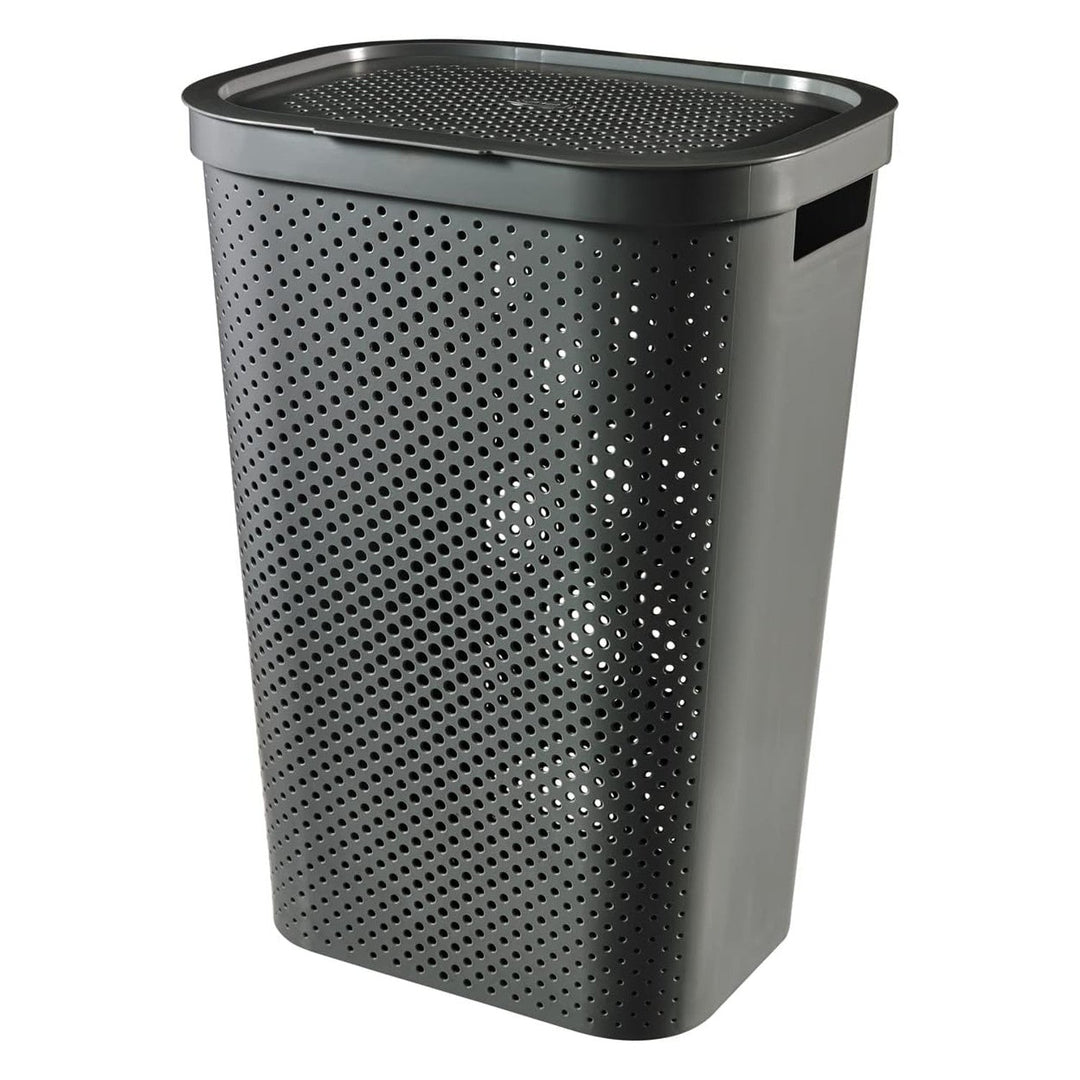 Curver Infinity reciklirana košara za rublje 60 l, tamnosiva