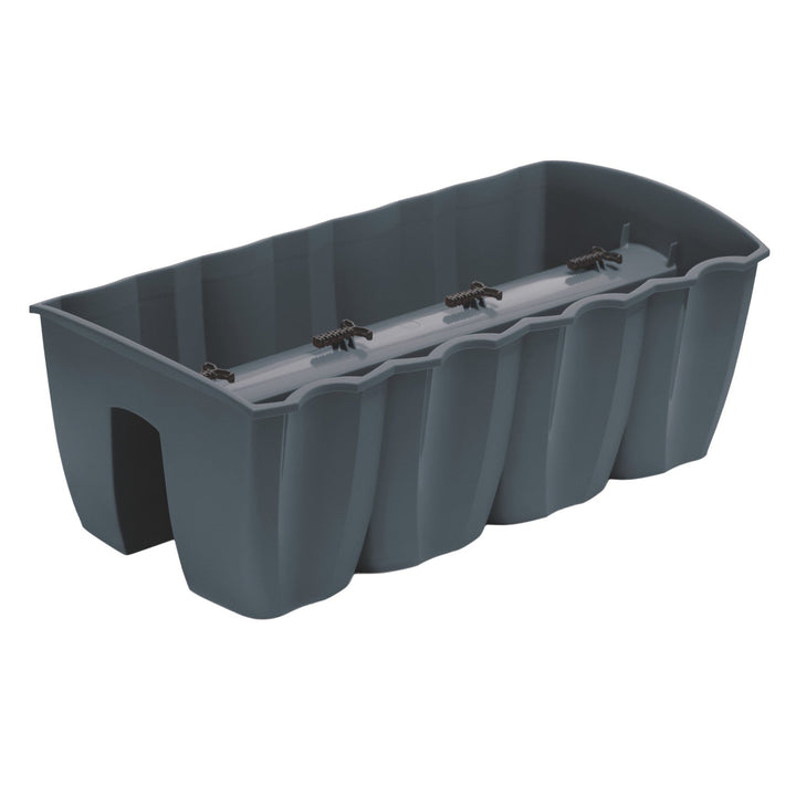 Prosperplast saksija za balkon za ogradu, 58 cm, antracit, DCRO600