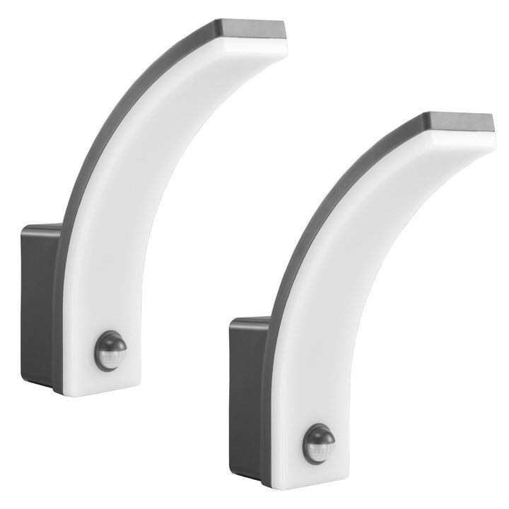 Maclean LED lampa s senzorom pokreta, PIR senzor pokreta, siva, 20 W, IP65, 2000 lm, neutralno bijela boja (4000 K) MCE512 GR, 2 komada