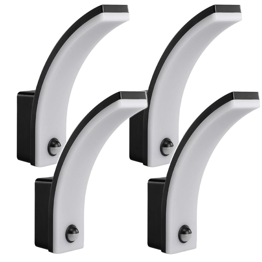 Maclean LED lampa s senzorom pokreta, PIR senzor pokreta, crna, 20 W, IP65, 2000 lm, neutralno bijela boja (4000 K) MCE512 B, 4 komada