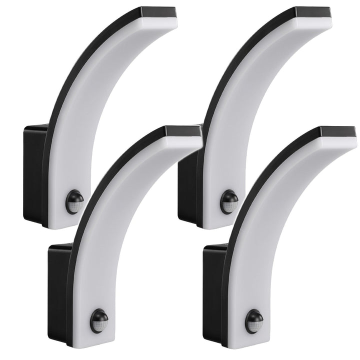 Maclean LED lampa s senzorom pokreta, PIR senzor pokreta, crna, 20 W, IP65, 2000 lm, neutralno bijela boja (4000 K) MCE512 B, 4 komada