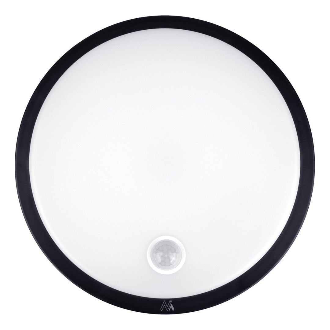 Maclean LED lampa s senzorom pokreta, PIR senzorom, crna, 10 W, IP65, 1000 lm, neutralna boja, MCE525 B