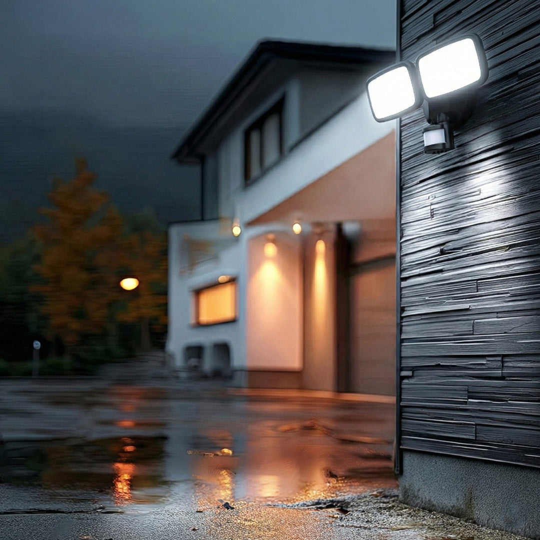 Maclean LED zidna svjetiljka, s PIR senzorom, 20 W, 1500 lm, IP65, neutralno bijela 4000 K, crna, MCE524 B