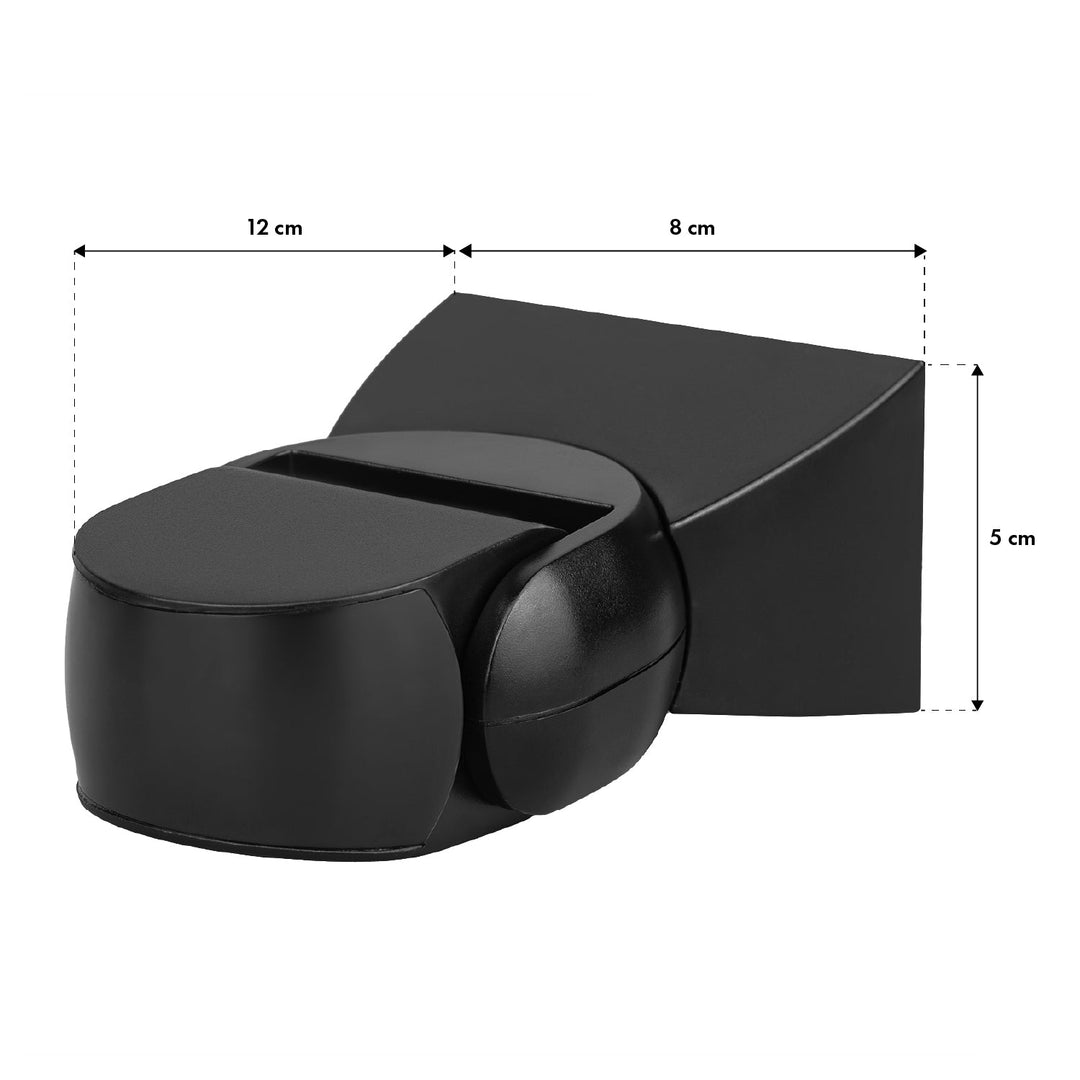 Maclean PIR senzor pokreta, infracrveni, IP65, crni s crnim poklopcem, domet 12 m, MCE201 B/B