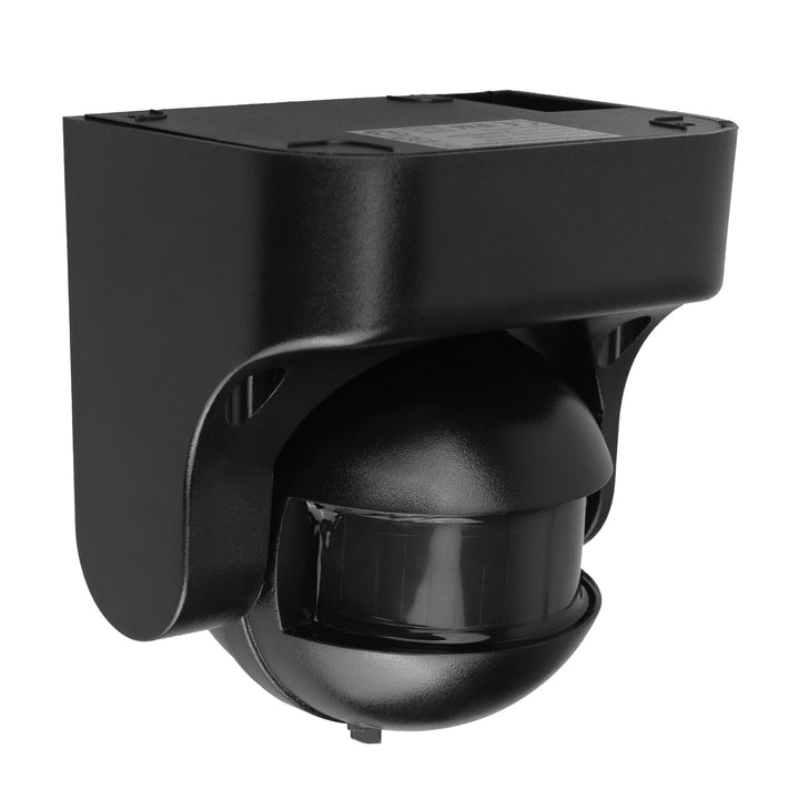 Maclean PIR senzor pokreta, infracrveni, IP44, crni s crnim poklopcem, domet 12 m, maksimalno opterećenje 300/1200 W, MCE358 B/B