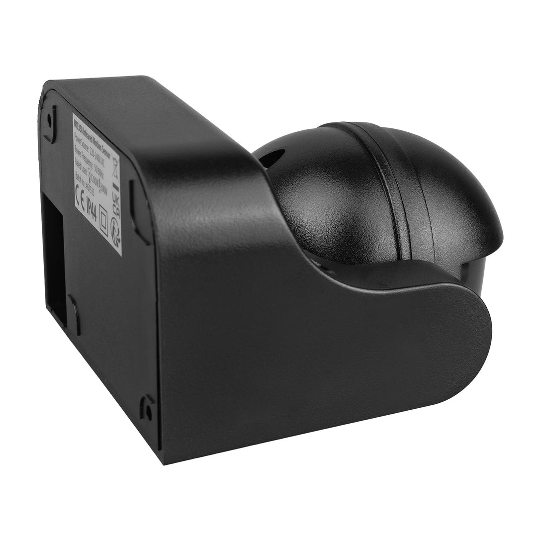 Maclean PIR senzor pokreta, infracrveni, IP44, crni s crnim poklopcem, domet 12 m, maksimalno opterećenje 300/1200 W, MCE358 B/B