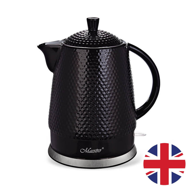Keramički čajnik Maestro, zapremina 1,5 litre, 1500 W, crna, britanski utikač MR069