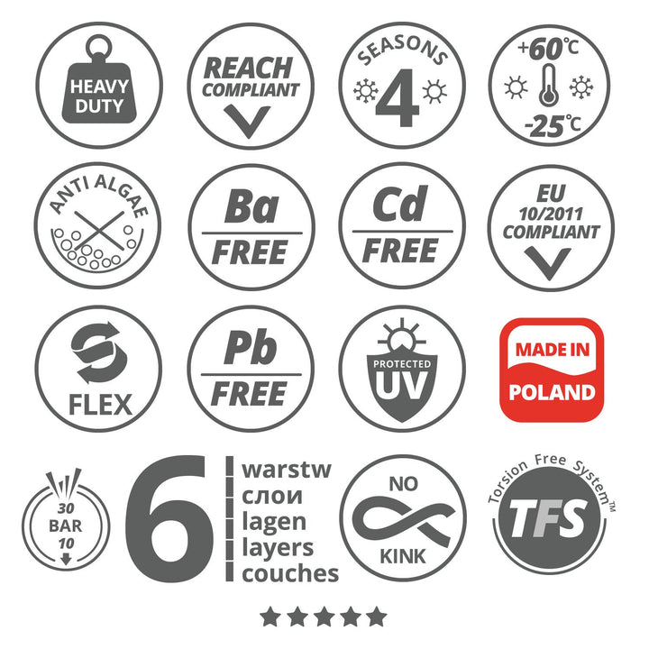 Vartco Professional Plus 1" 30 m 6-slojna vrtna crijeva