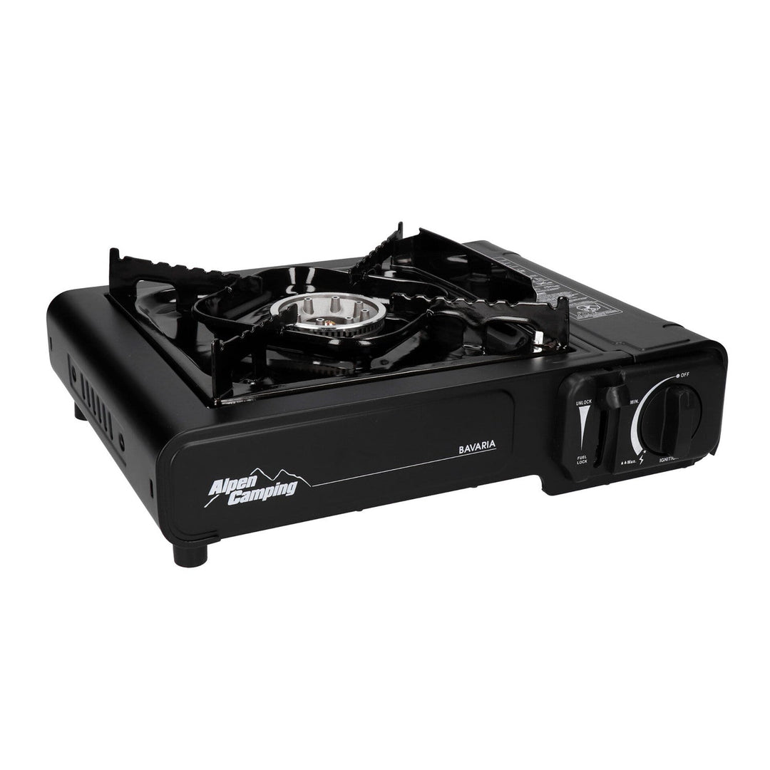 Alpen Camping kamperski štednjak, snaga: 2,0 kW, potrošnja plina 146 g/h, vrsta plina – butan, BAVARIA