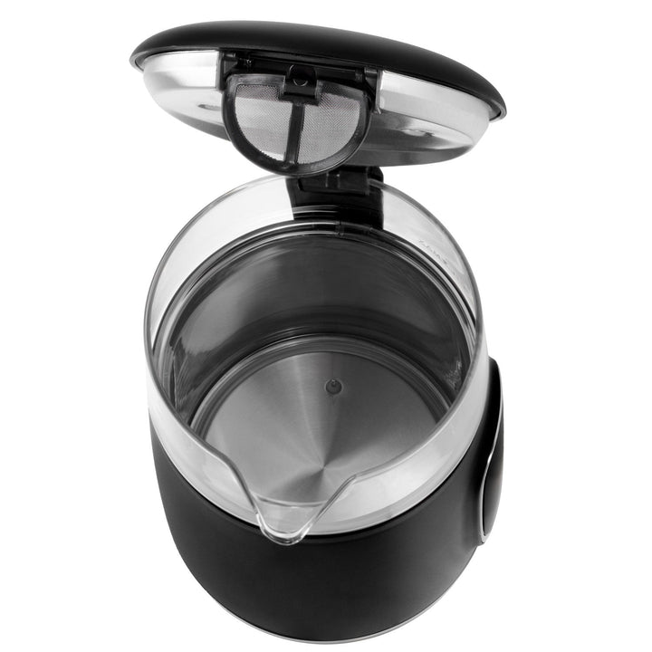 Adler 1.7L staklena električna kuhalo za vodu, crno i srebrno, kontrola temperature, LED zaslon, AD 1305 bs