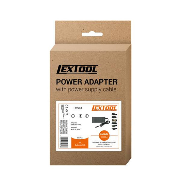 Lextool punjač za skutere i električna vozila, 6 utičnica, 230 V AC, 42 V DC 2 A, LXG94