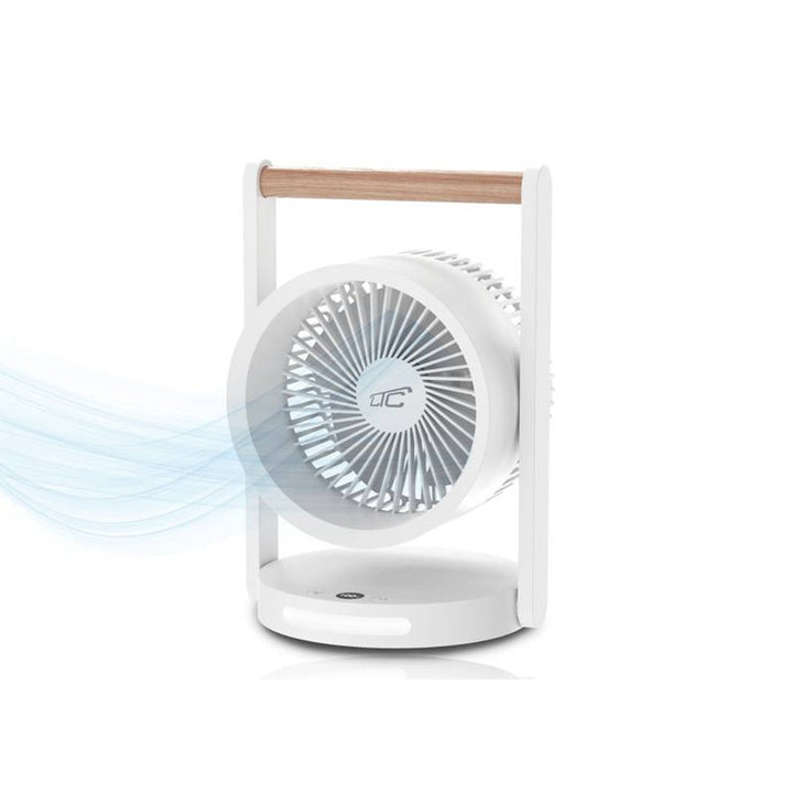 LTC bežični stolni ventilator, noćna svjetiljka i LED zaslon, 5 postavki brzine, 3600 mAh baterija, LXWB17