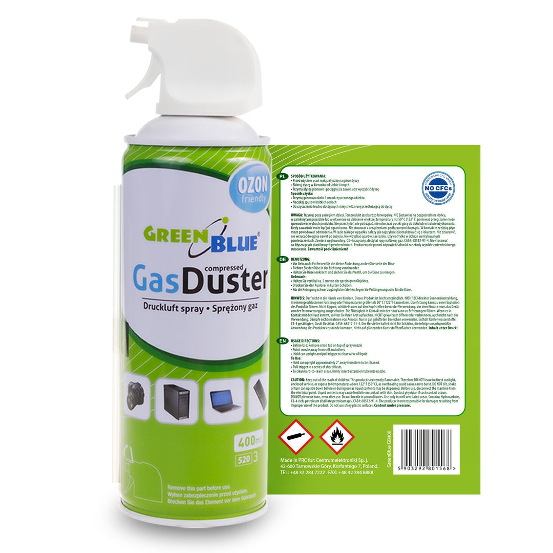 GreenBlue GB400 komprimirani zrak, raspršivač 400 ml – raspršivač, 4 komada
