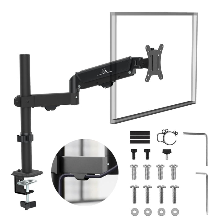 Maclean nosač monitora, plinski opružni sustav, 17"-32", 2-10 kg, crni, MC-135