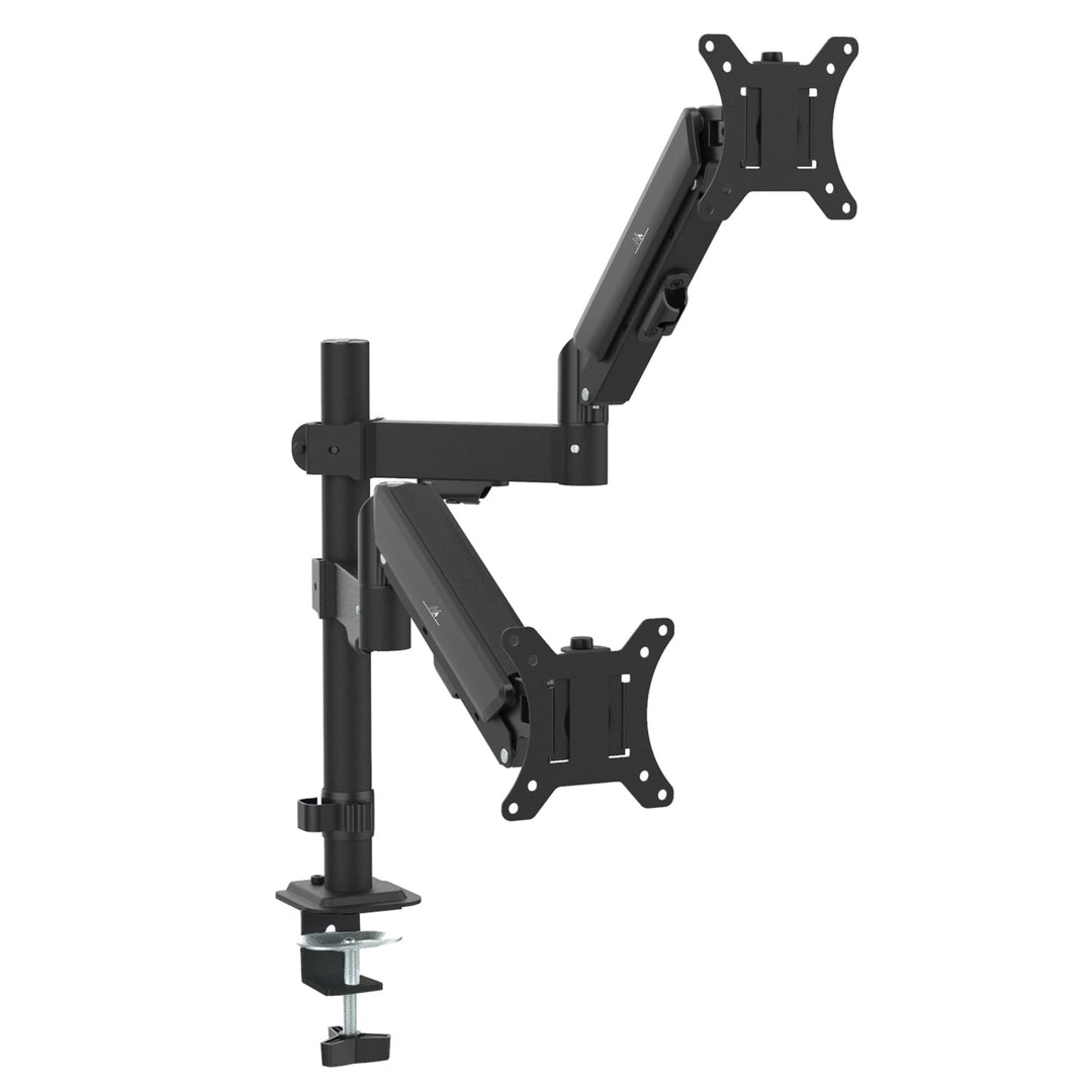 Maclean nosač za dva monitora, plinski opružni mehanizam, 17"-32", 2-10 kg, crni, MC-136