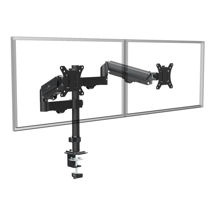 Maclean nosač za dva monitora, plinski opružni mehanizam, 17"-32", 2-10 kg, crni, MC-136
