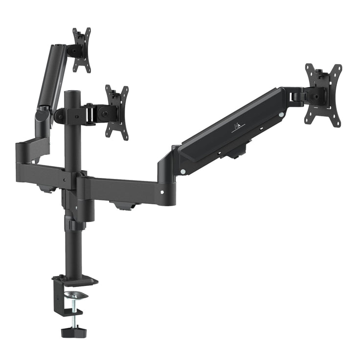 Maclean nosač za 3 monitora, plinski opružni sustav, 17"-27", 2-8 kg, crni, MC-137