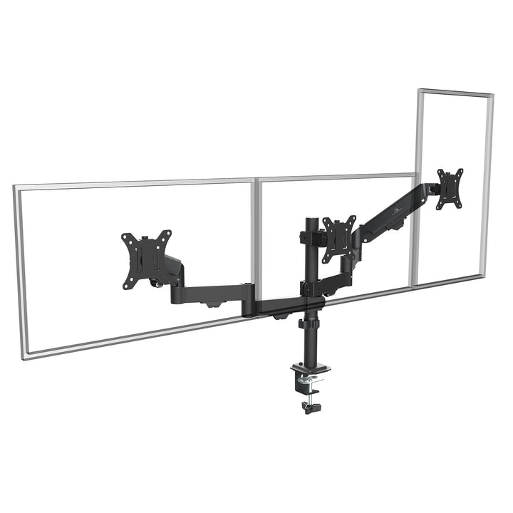Maclean nosač za 3 monitora, plinski opružni sustav, 17"-27", 2-8 kg, crni, MC-137