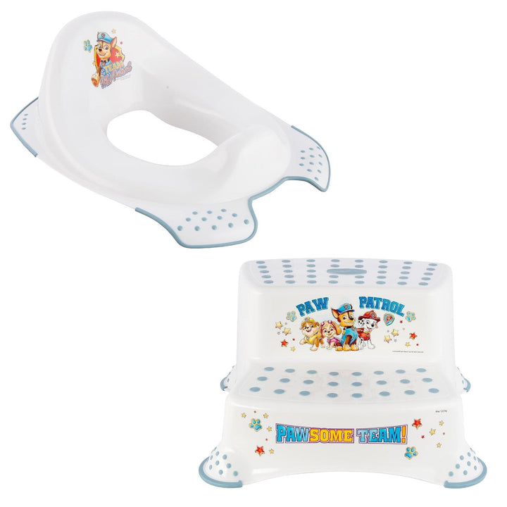 Psi Patrol neklizajuća navlaka za WC dasku - Paw Patrol+ Psi Patrol neklizajući stupić za penjanje, bijela, do 120 kg