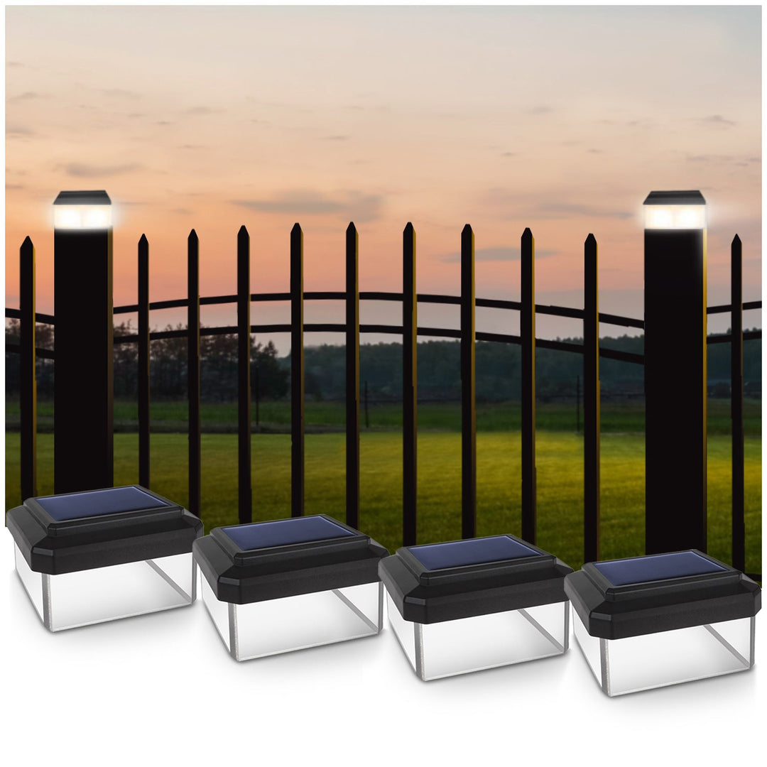 GreenBlue solarna LED lampa za stupove, 80x80 mm, krović u obliku omotnice, GB127, 4 komada