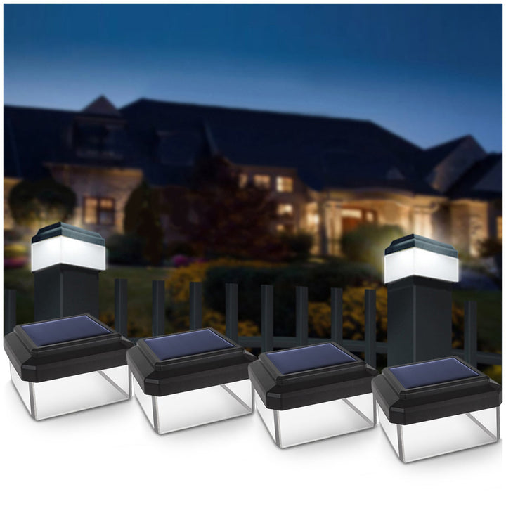 GreenBlue solarna LED lampa za stupove, 60x60 mm, s kapom u obliku omotnice, GB126, 4 komada