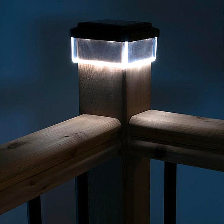 GreenBlue solarna LED lampa za stupove, 60x60 mm, s kapom u obliku omotnice, GB126, 4 komada