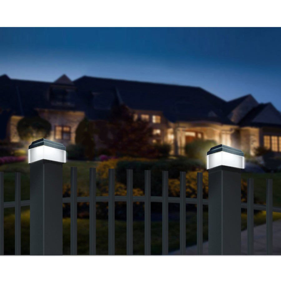 GreenBlue solarna LED lampa za stupove, 100x100 mm, s kapom u obliku omotnice, GB128, 4 komada
