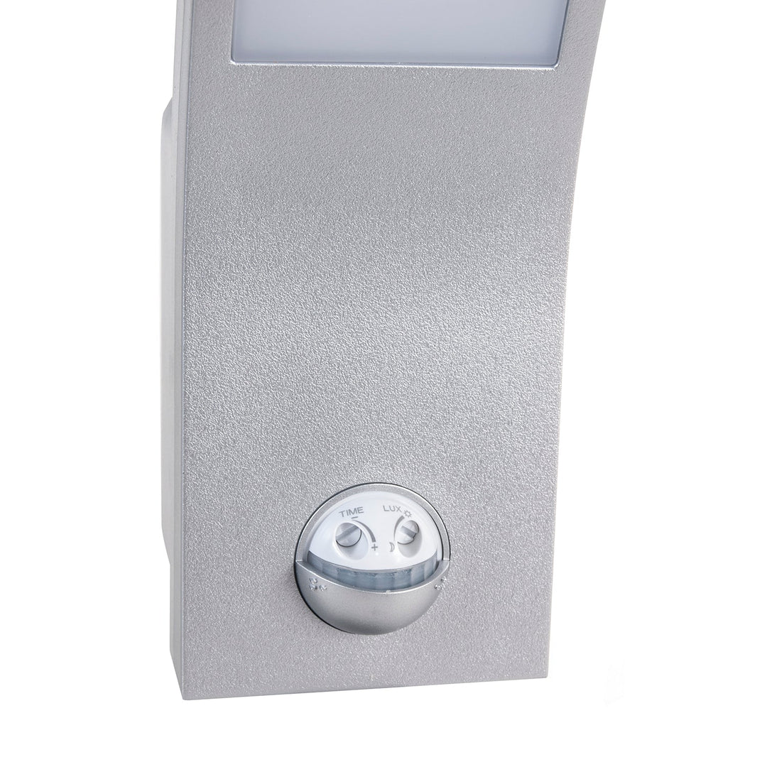 Maclean LED lampa s senzorom pokreta, PIR senzor pokreta, srebrna boja, 10 W, IP54, 750 lm, neutralno bijela boja (4000 K) MCE244 S, 2 komada