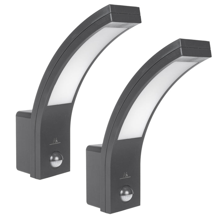 Maclean LED lampa s senzorom pokreta, PIR senzor pokreta, siva, 10 W, IP54, 750 lm, neutralno bijela (4000 K) MCE244 GR, 2 komada