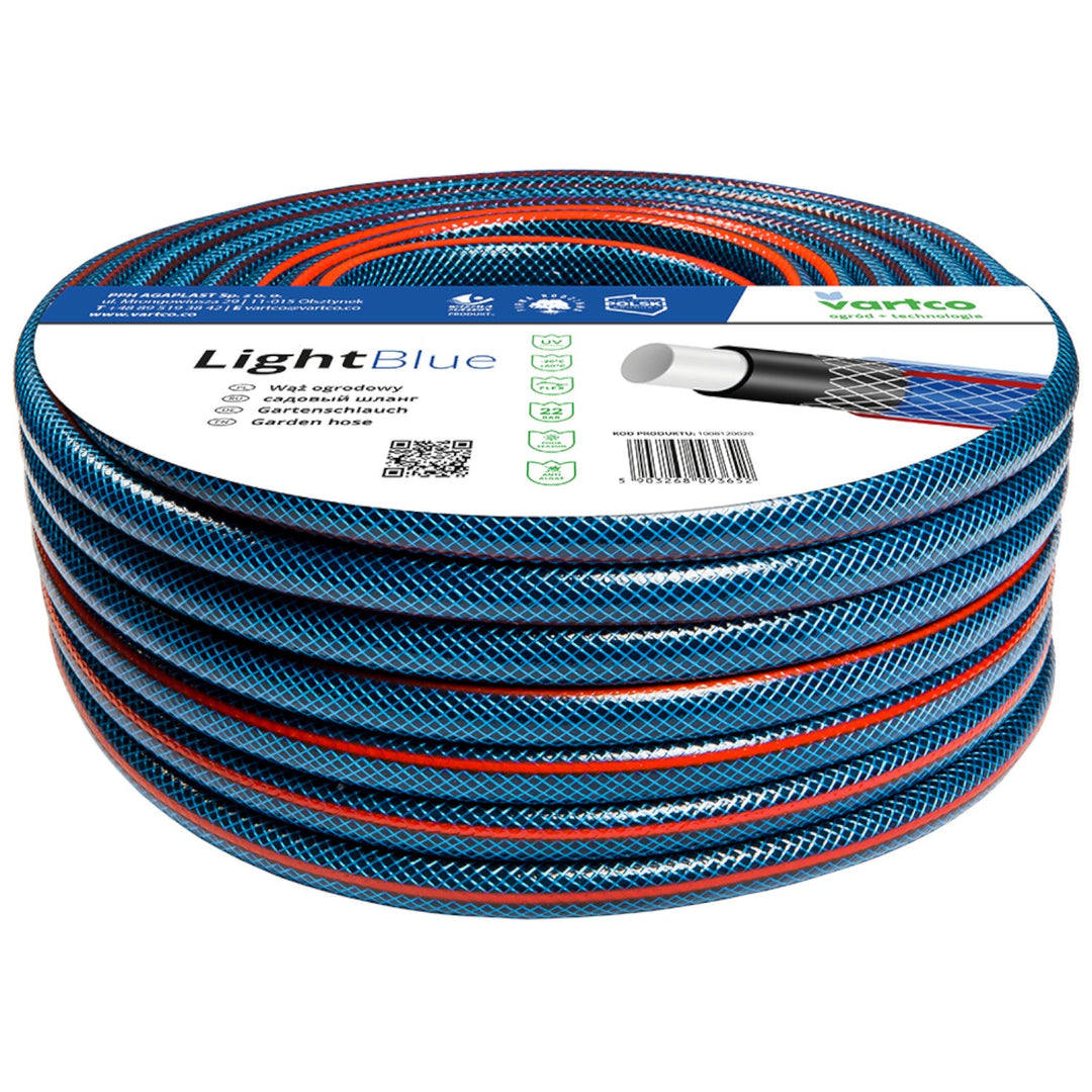 Vartco svijetloplava vrtna crijeva 1" 30 m, 4-slojna, 22 bar