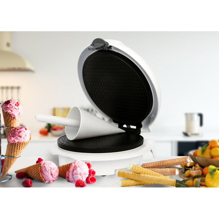 Adlerova vafl-peć, glatka kontrola temperature, 1500 W, bijela, AD 3038