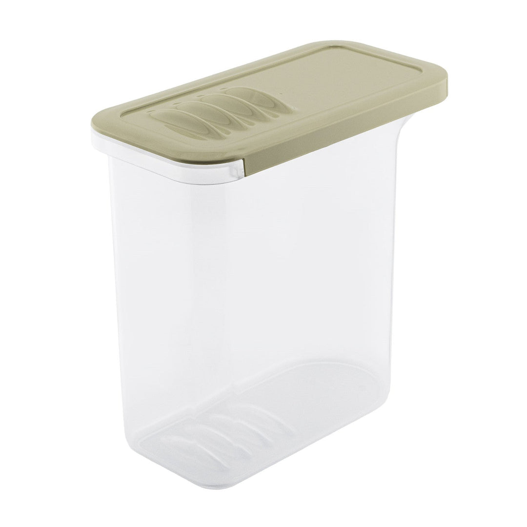 BranQ posuda za hranu, 1,5 l, prozirna, maslinasto zeleni poklopac, Shark