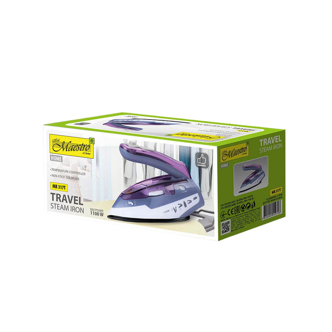 Maestro putno željezo za kosu, sklopiva ručka, 1100 W snage, nelijepući premaz, MR-317T