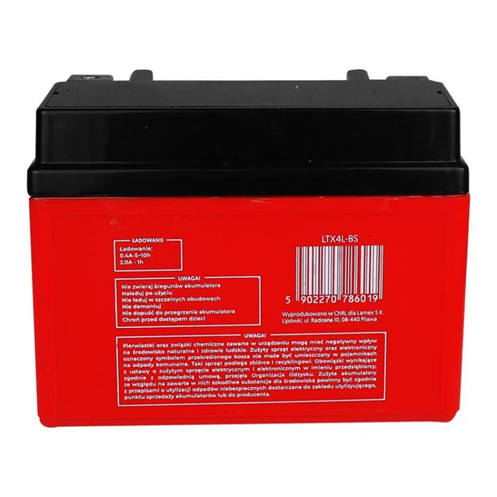 Lamex gel baterija, motocikl, 12V, 4Ah, LTX4L-BS