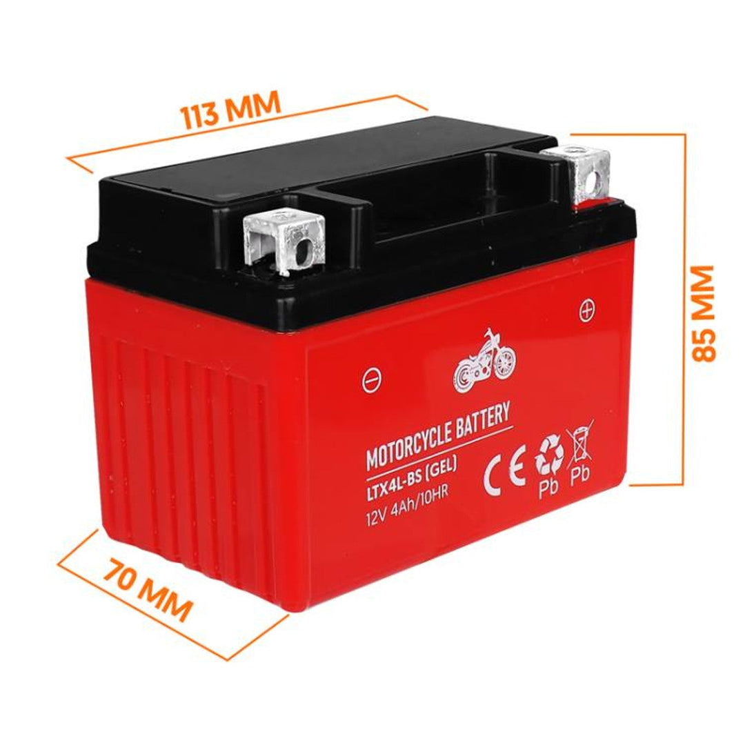 Lamex gel baterija, motocikl, 12V, 4Ah, LTX4L-BS