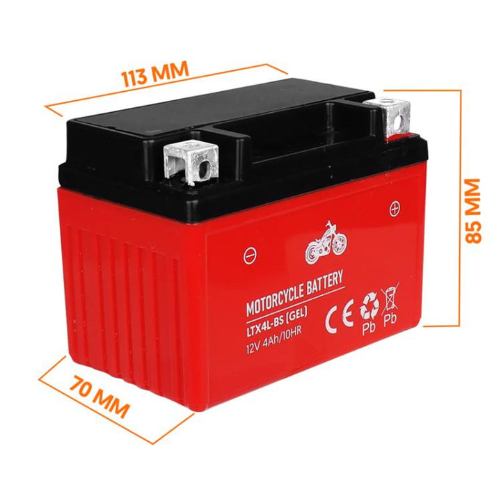 Lamex gel baterija, motocikl, 12V, 4Ah, LTX4L-BS