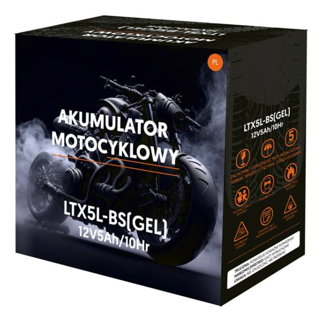 Lamex gel baterija, motocikl, 12V, 5Ah, LTX5L-BS