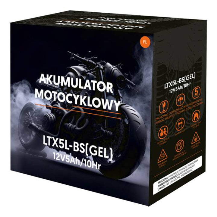 Lamex gel baterija, motocikl, 12V, 5Ah, LTX5L-BS