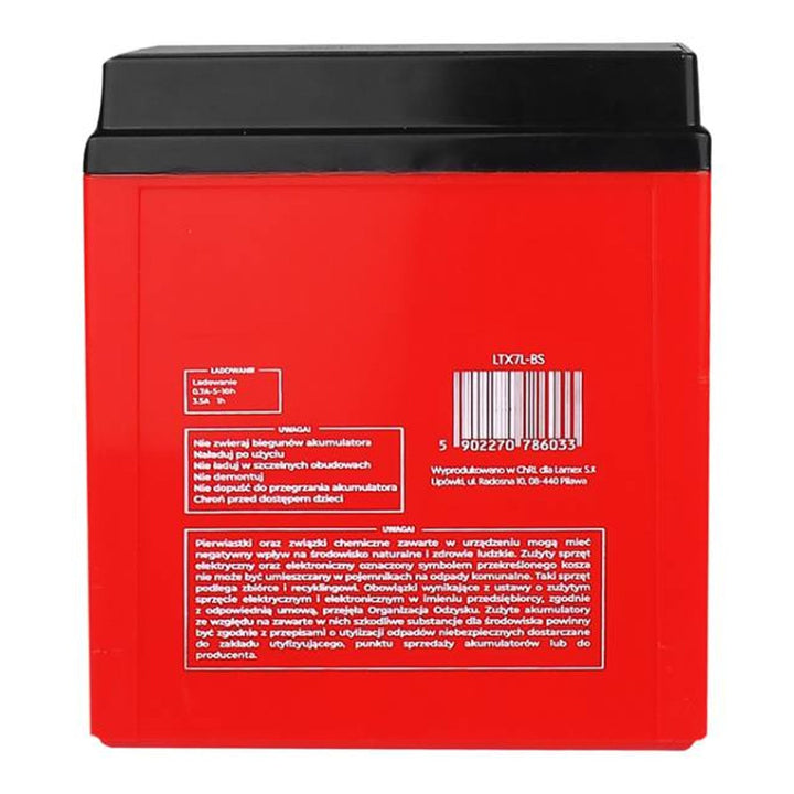 Lamex gel baterija, motocikl, 12V, 7Ah, LTX7L-BS