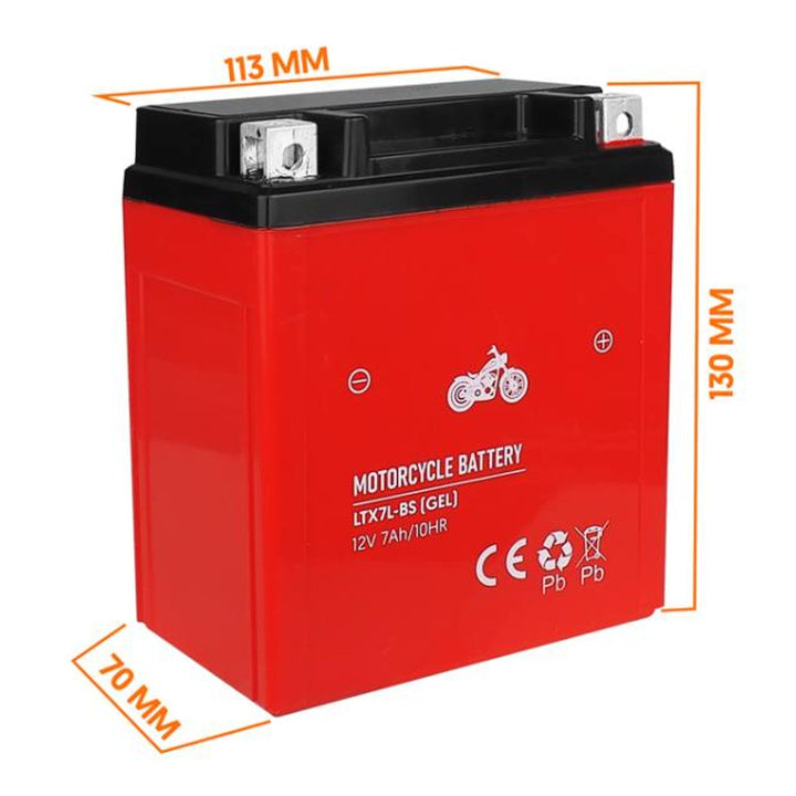 Lamex gel baterija, motocikl, 12V, 7Ah, LTX7L-BS