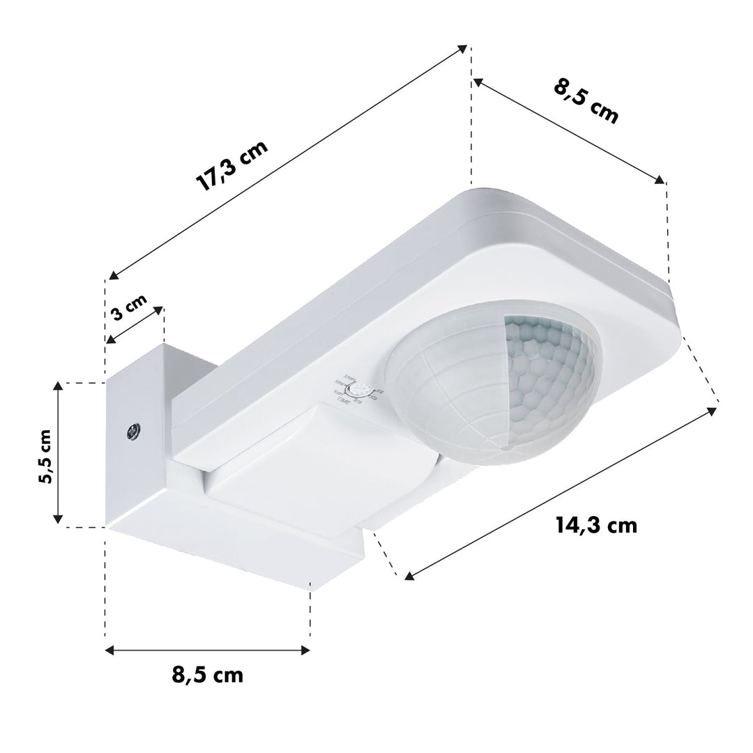 Maclean PIR senzor pokreta, infracrveni, IP65, max 2000W, MCE243, 2 komada