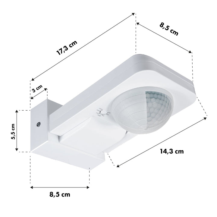 Maclean PIR senzor pokreta, infracrveni, IP65, max 2000W, MCE243, 2 komada