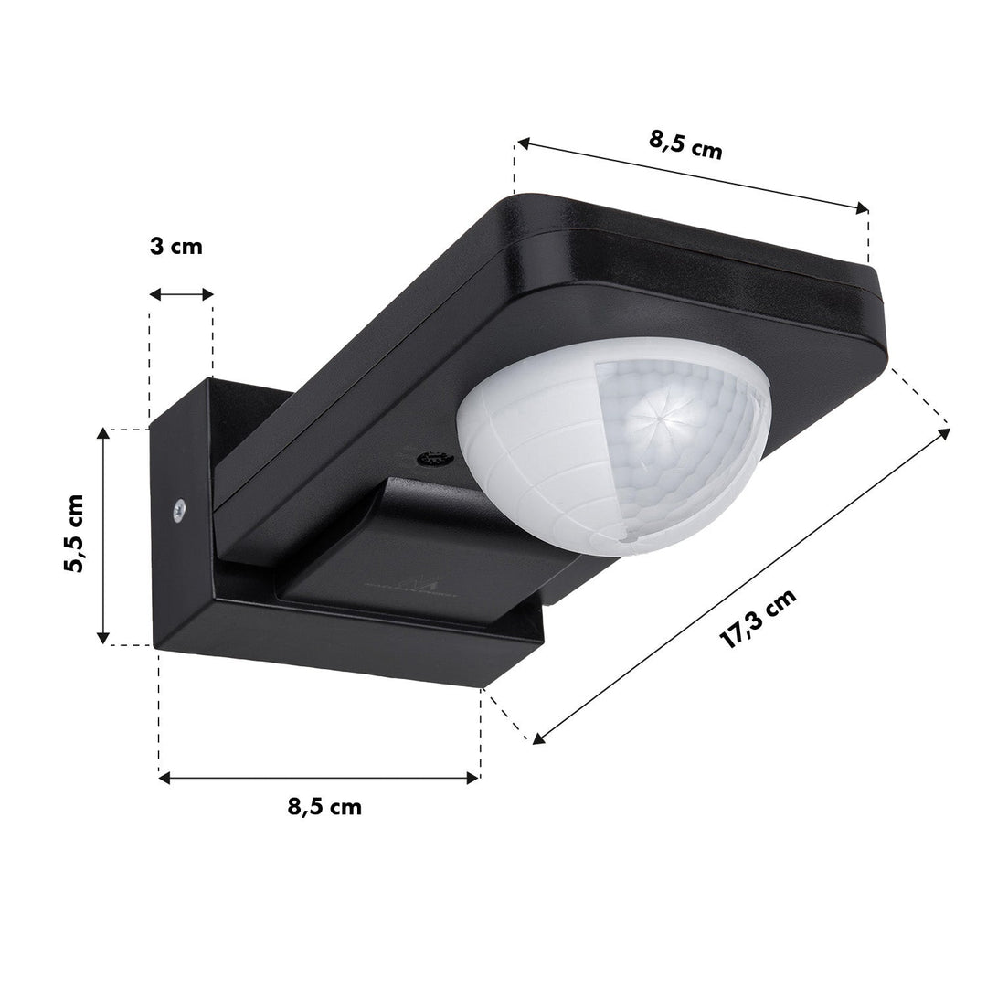 Maclean PIR senzor pokreta, infracrveni, IP65, max. 2000 W, crni, MCE243 B, 2 komada