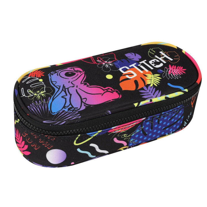 19 L Coolpack Jerry DISNEY STITCH crni školski ruksak + CoolPack Campus Disney Stitch F062886 ovalna školska futrola za olovke