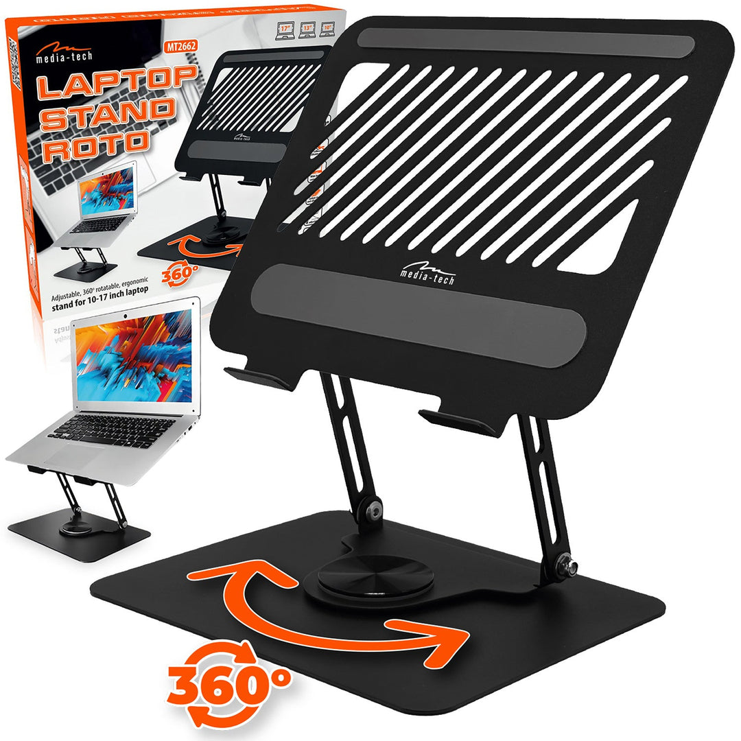 Podesivi, rotirajući, ergonomski stalak za laptop od 10-17", Media-Tech MT2662