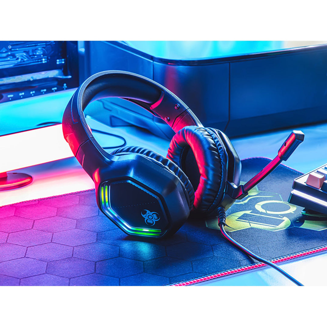 Tracer gaming slušalice, RGB pozadinsko osvjetljenje, sklopivi mikrofon, Gamezone GZ X3