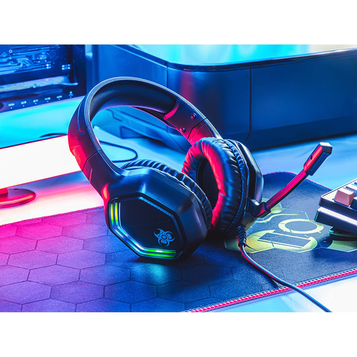 Tracer gaming slušalice, RGB pozadinsko osvjetljenje, sklopivi mikrofon, Gamezone GZ X3