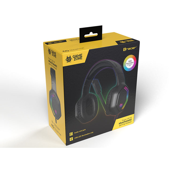 Tracer gaming slušalice, RGB pozadinsko osvjetljenje, sklopivi mikrofon, Gamezone GZ X3