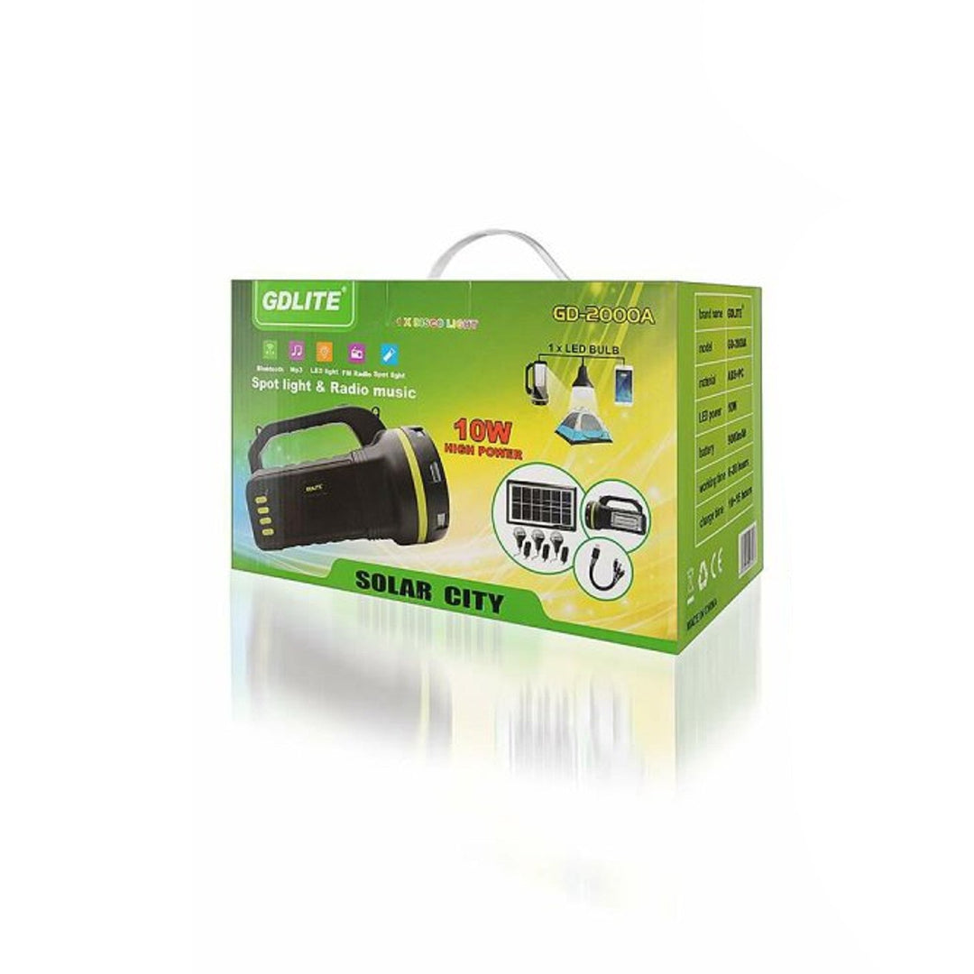 Verna višenamjenska solarna svjetiljka, 6-u-1, power bank, solarni panel, lampa, LED svjetla, zvučnik + radio, Tur000008