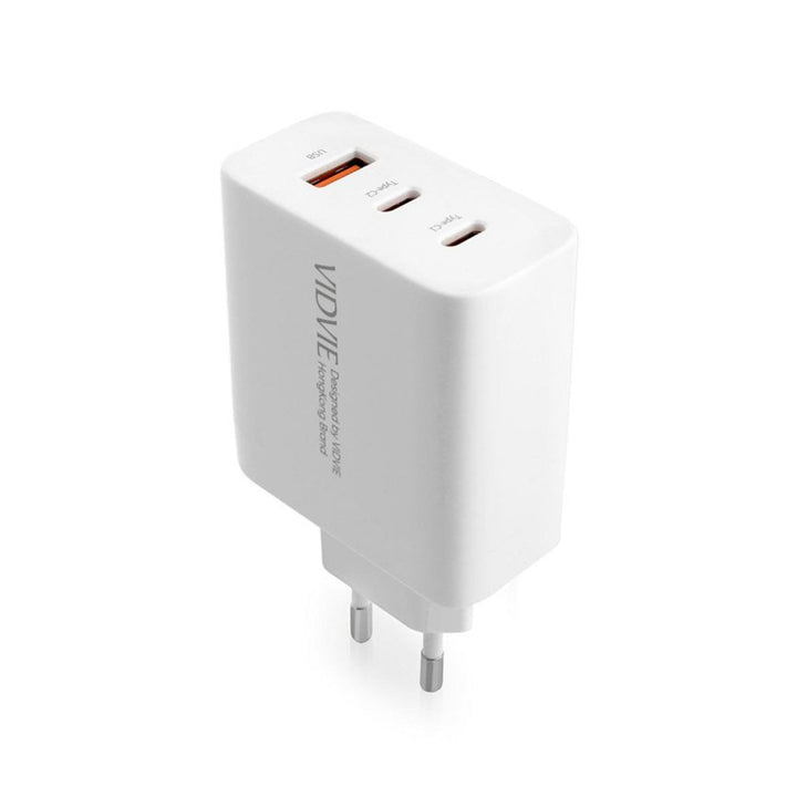 VIDVIE glavni punjač, 3 A, 65 W, 2x USB-C, 1x USB, kabel USB-C/USB-C, PLE262